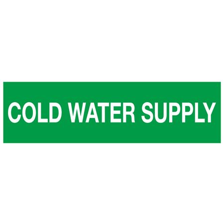 ANSI Pipe Marker - Cold Water Supply - PK/10